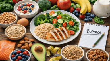 Prato equilibrado e saudável