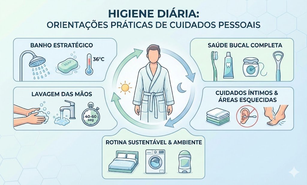 Higiene Diária: Orientações Práticas de Cuidados Pessoais para o Dia a Dia