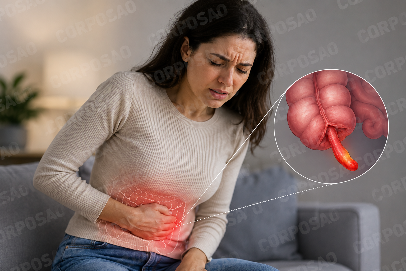Sintomas de Apendicite: Como Diferenciar uma Dor de Barriga Comum de uma Emerg&ecirc;ncia